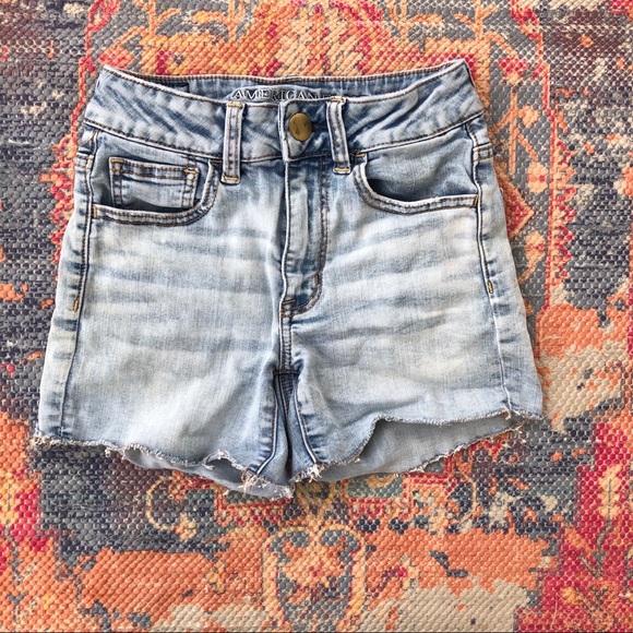 American Eagle Outfitters Pants - American eagle light wash hi rise shortie shorts